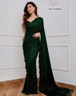 Premium Georgette Designer Saree with Heavy 5MM Sequence Embroidery Work