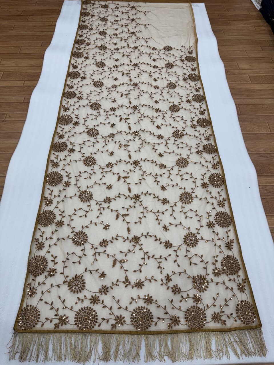Premium Butterfly Heavy 5mm Sequins Embroidery Work Saree