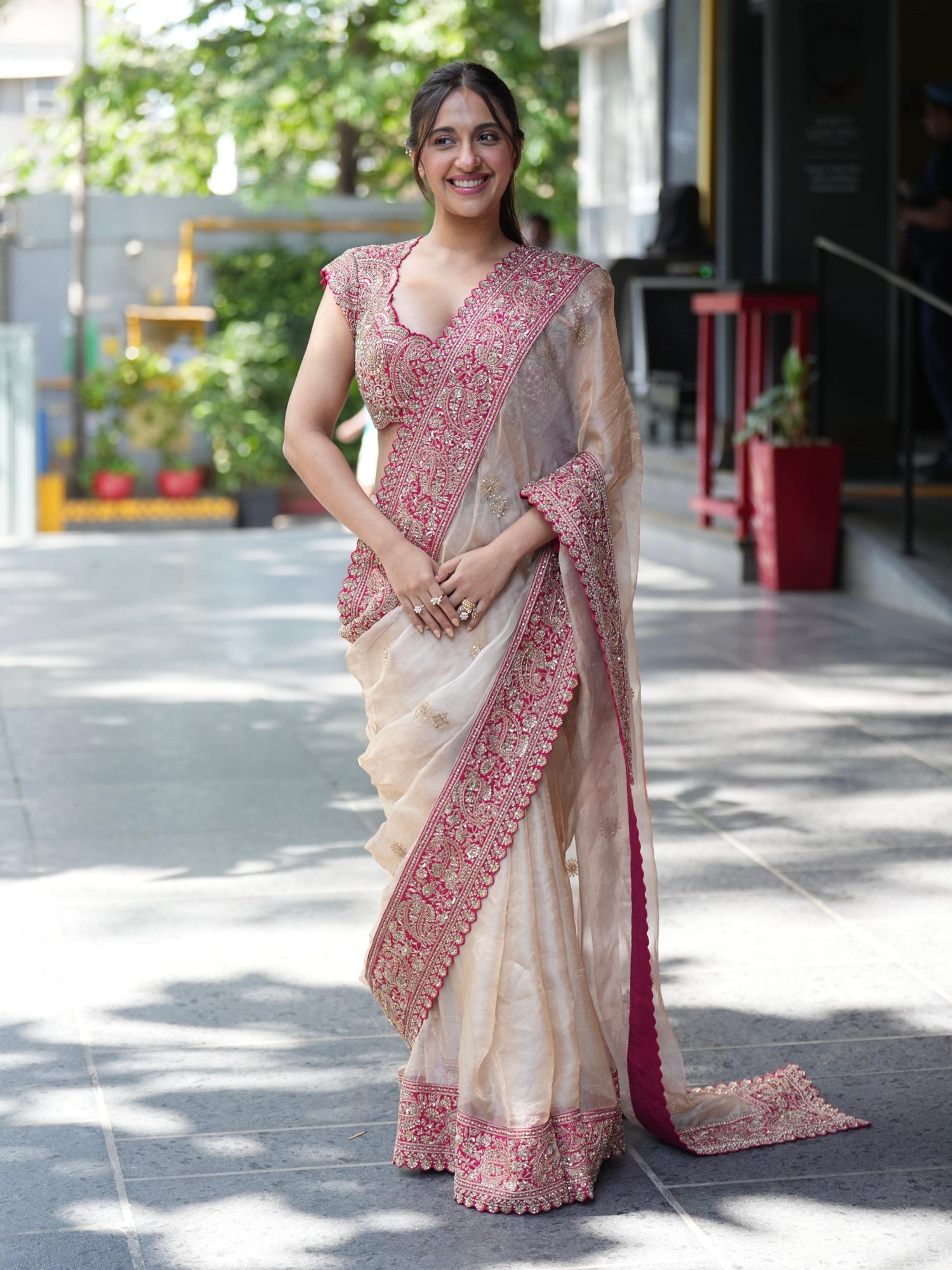 Premium Soft Zipys Silk Saree with Sequins & Dori Embroidery
